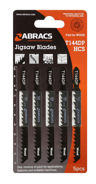 Abracs Jigsaw Blade Wood T144DP - 5(Pcs) Pack of 1, ABT144DP