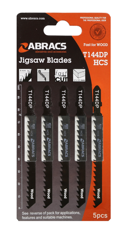 Abracs JigSaw Blade Wood T144DP - 5(Pcs) Pack of 1, ABT144DP