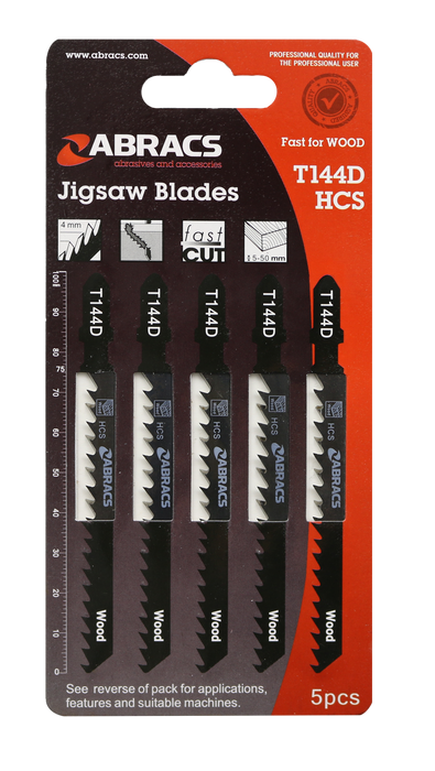 Abracs JigSaw Blade Wood T144D - 5(Pcs) Pack of 1, ABT144D