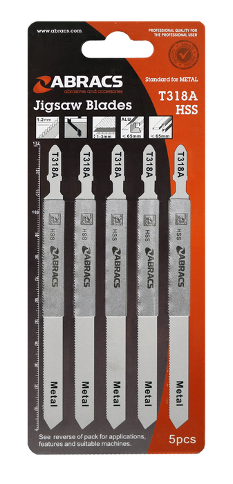 Abracs Jigsaw Blade Metal T318A - 5(Pcs) Pack of 1, ABT318A