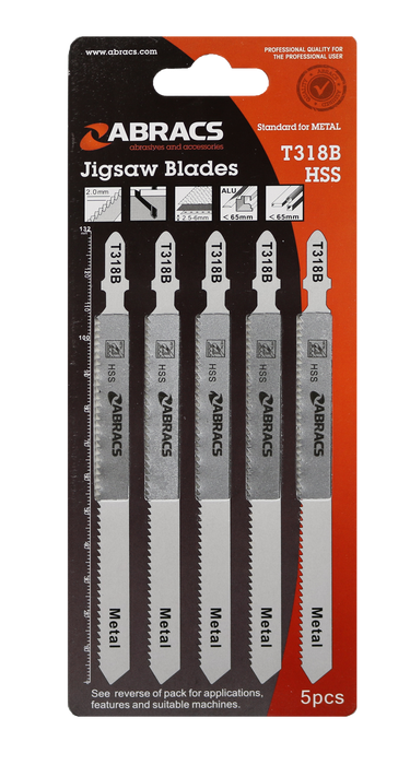 Abracs Jigsaw Blade Metal T318B - 5(Pcs) Pack of 1, ABT318B