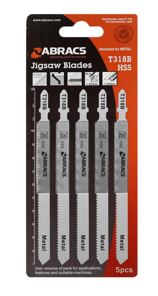 Abracs JigSaw Blade Metal T318B - 5(Pcs) Pack of 1, ABT318B