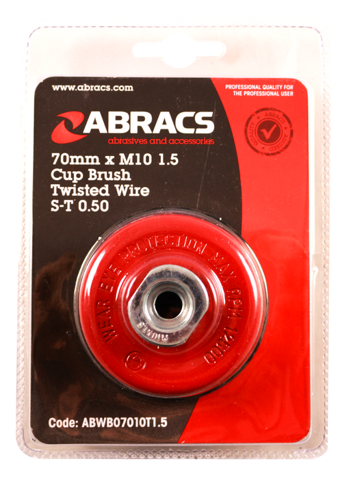 Abracs T/KNOT Wire Brush, 70mm x M10 x1.5, ABWB07010T1.5