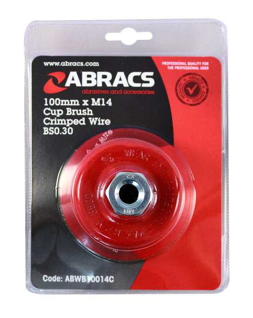 Abracs Crimp Wire Brush, 100mm x M14, ABWB10014C
