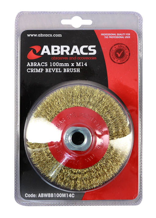 Abracs Crimp Bevel Brush, 100mm x M14, ABWBB100M14C