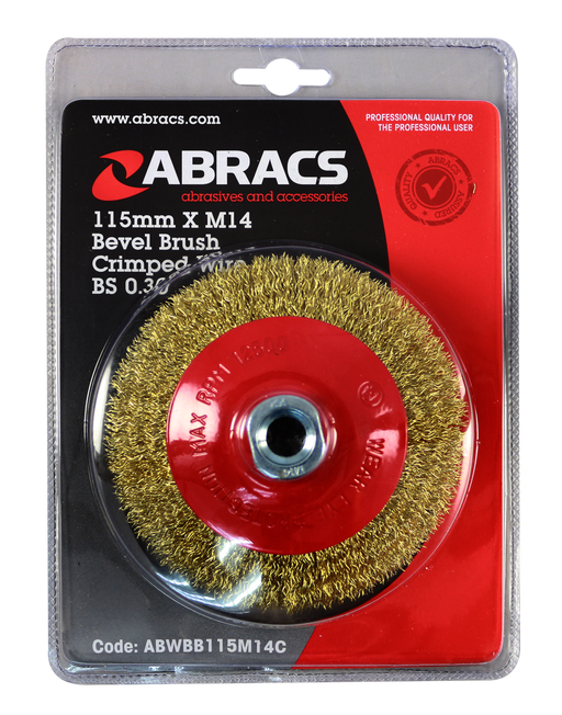 Abracs Crimp Bevel Brush, 115mm x M14, ABWBB115M14C