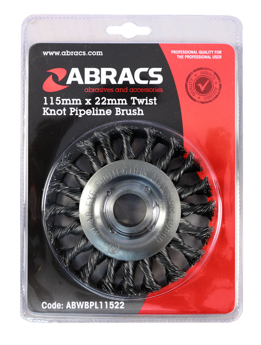 Abracs Pipeline Brush, 115mm X 22mm bore, ABWBPL11522