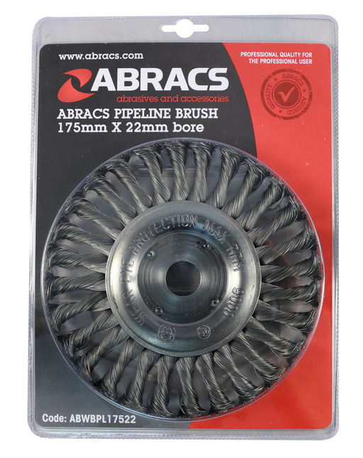 Abracs Pipeline Brush, 175mm X 22mm bore, ABWBPL17522