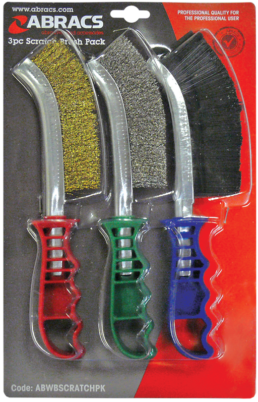 Abracs 3pc Abracs Scratch Brush Pack of 1, ABWBSCRATCHPK