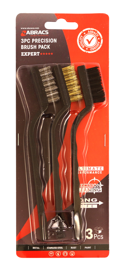 Abracs 3pc Spark Plug Brush Set Pack of 1, ABWBSMPACK7