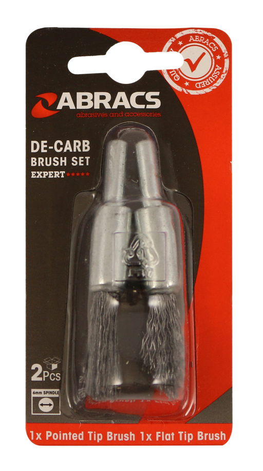 Abracs De-Carb Wire Brush Set, 2Pcs - Pack of 1, ABWBSMPACK8
