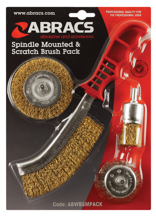 Abracs Spindle Mounted & Scratch Brush Pack of 1, ABWBSMPACK