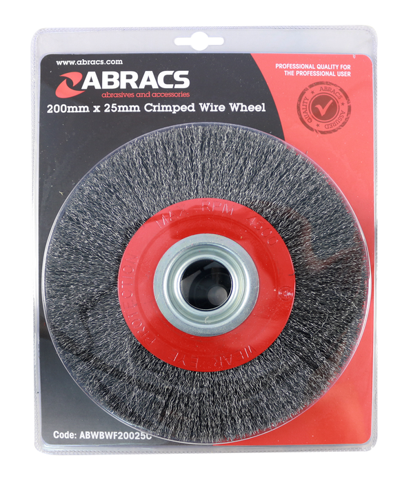 Abracs Wire Wheel Crimp, 200mm x 25mm, ABWBWF20025C
