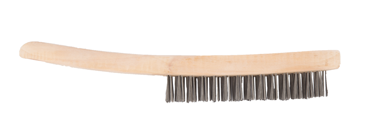 Abracs 4 Row Wooden Handled Brush - Box Qty 12, Pack of 4, ABWHBSS