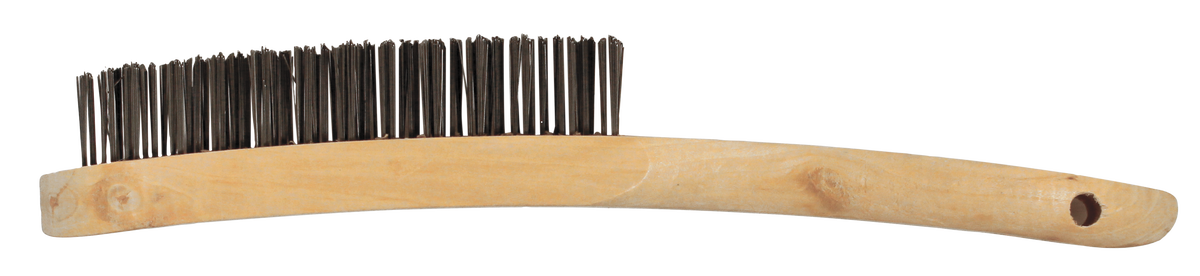 Abracs Wooden Handled Brush 4 Row - Box Qty 12 - Pack of 4, ABWHB4