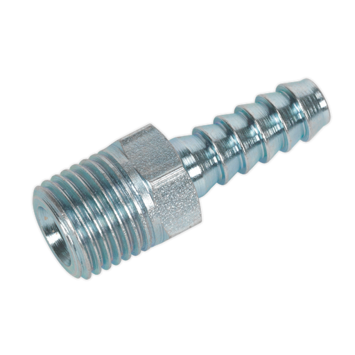 Sealey AC08 Screwed Tailpiece Male 1/4"BSPT - 1/4" Hose Pack of 5