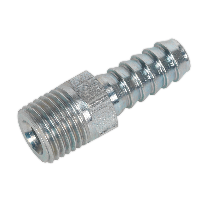 Sealey AC39 Screwed Tailpiece Male 1/4"BSPT - 5/16" Hose Pack of 5