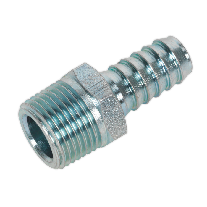 Sealey AC41 Screwed Tailpiece Male 3/8"BSPT - 3/8" Hose Pack of 5