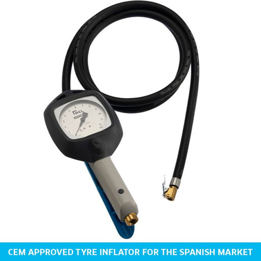 PCL AFG1C08/S Airforce Tyre Inflator, 0-12 bar, 1.8m Hose, Euro Connector (Spanish CEM Approved)