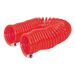 Sealey AH10C/6 PU Coiled Air Hose 10m x Ø6mm with 1/4"BSP Unions