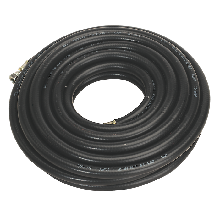 Air Hose 10m x Ø10mm with 1/4"BSP Unions Heavy-Duty, AH10RX/38, Sealey