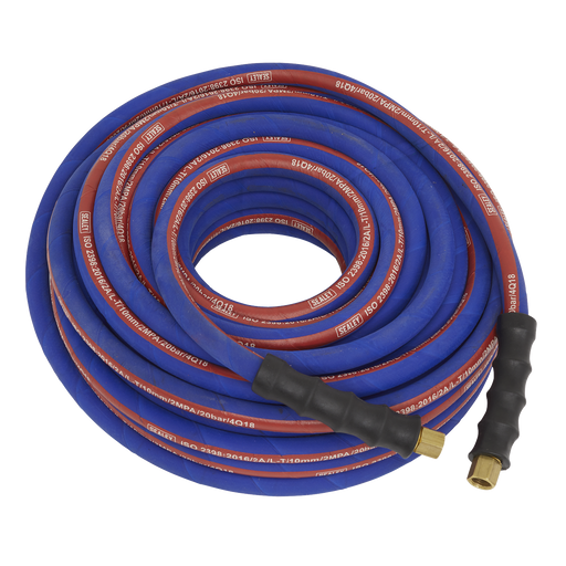 Air Hose Extra Heavy-Duty, 20m x Ø8mm with 1/4"BSP Unions, AH20R, Sealey