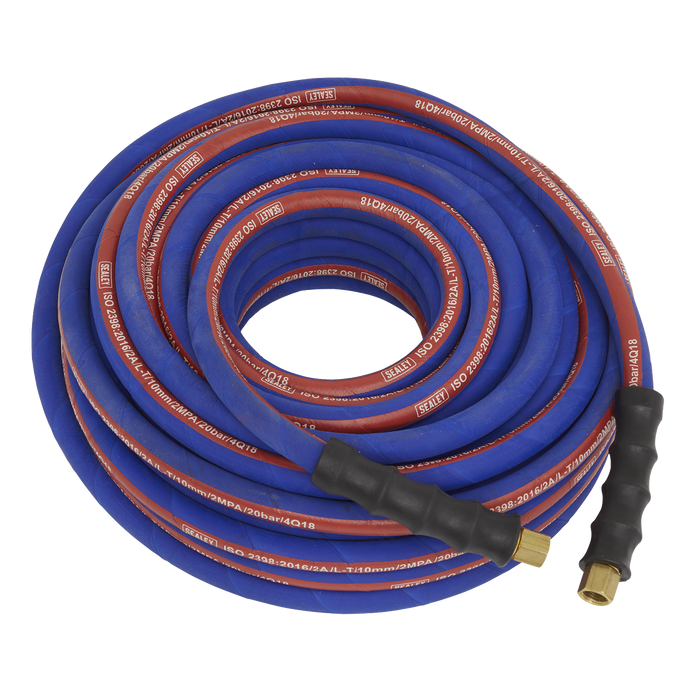 Air Hose Extra Heavy-Duty, 20m x Ø8mm with 1/4"BSP Unions, AH20R, Sealey