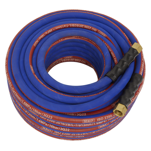 Air Hose 30m x Ø13mm with 1/2"BSP Unions Extra-Heavy-Duty, AH30R/12, Sealey