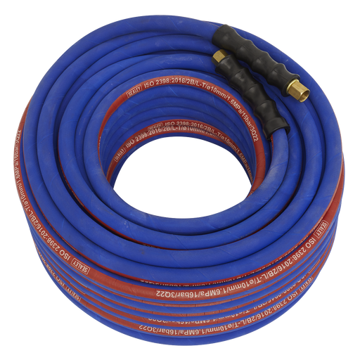 Air Hose 30m x Ø10mm with 1/4"BSP Unions Extra-Heavy-Duty, AH30R/38, Sealey