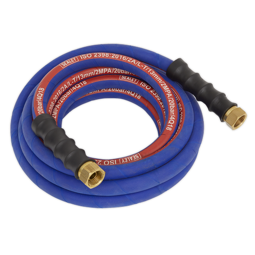 Air Hose Extra-Heavy-Duty, 5m x Ø13mm with 1/2"BSP Unions, AH5R/12, Sealey