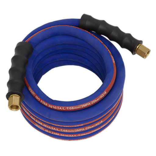 Air Hose Extra-Heavy-Duty, 5m x Ø8mm with 1/4"BSP Unions, AH5R, Sealey