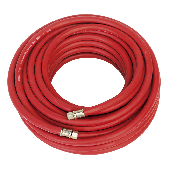 Air Hose, 20m x Ø8mm with 1/4"BSP Unions, AHC20, Sealey
