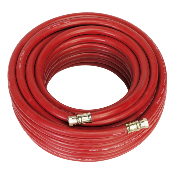 Air Hose 20m x Ø10mm with 1/4"BSP Unions, AHC2038, Sealey