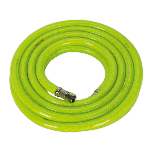 Air Hose High-Visibility 5m x Ø10mm with 1/4"BSP Unions, AHFC538, Sealey