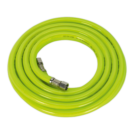 Air Hose High-Visibility 5m x Ø8mm with 1/4"BSP Unions, AHFC5, Sealey