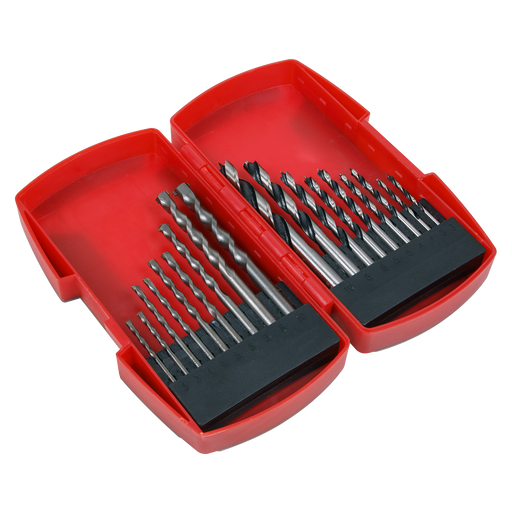 Sealey AK3718MW Wood/Masonry Drill Bit Set 18pc