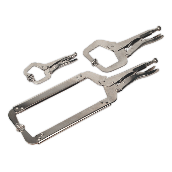 Welding Locking 'C' Clamp Set 3pc, AK66, Sealey