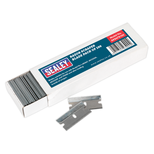 Sealey Razor Scraper Blade - Pack of 100, AK867B100