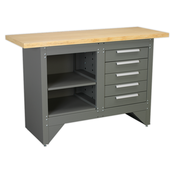 Sealey AP2030BB Workbench with 5 Drawers Ball-Bearing Slides Heavy-Duty, Refurbished, Grade C, 6 Months Warranty
