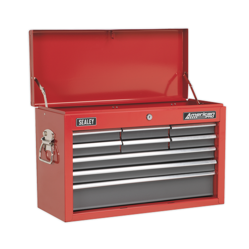 Sealey AP22509BB Topchest 9 Drawer with Ball-Bearing Slides - Red/Grey, Refurbished, Grade C, 6 Months Warranty