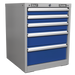 Sealey API5655B Cabinet Industrial 5 Drawer, Refurbished, Grade C, 6 Months Warranty