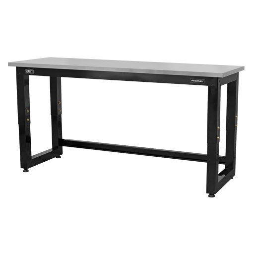 Sealey APMS23 Steel Adjustable Workbench with Stainless Steel Worktop 1830mm - Heavy-Duty, Ex-Showroom, Grade B, 6 Months Warranty