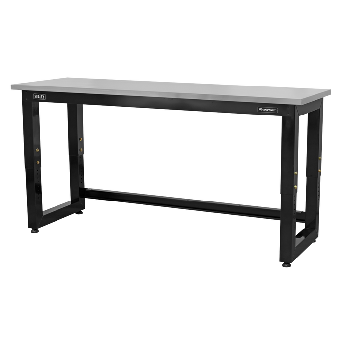 Sealey APMS23 Steel Adjustable Workbench with Stainless Steel Worktop 1830mm - Heavy-Duty, Ex-Showroom, Grade B, 6 Months Warranty