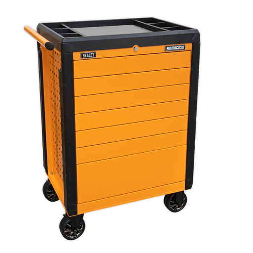 Sealey APPD7O Rollcab 7 Drawer Push-To-Open Hi-Vis Orange, Ex-Showroom, Grade B, 6 Months Warranty