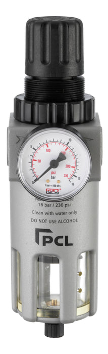 PCL ATC12 Air Treatment Filter/Regulator 0-170 psi/0-12 bar, 1/2 Ports