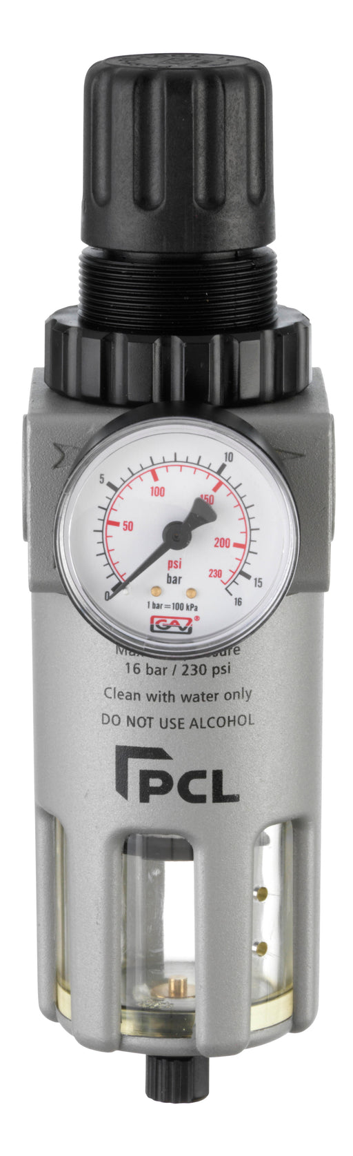 PCL ATC12 Air Treatment Filter/Regulator 0-170 psi/0-12 bar, 1/2 Ports