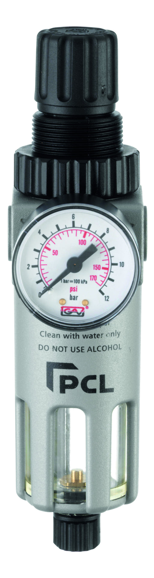 PCL ATC6 Air Treatment Filter/Regulator 0-145 psi/0-10 bar, 1/4 Ports