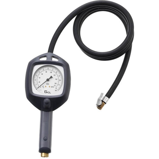 PCL ATIH08 Dial Gauge Inflator, 0-170 psi & 0-12 bar, 1.8m Hose Euro Connector