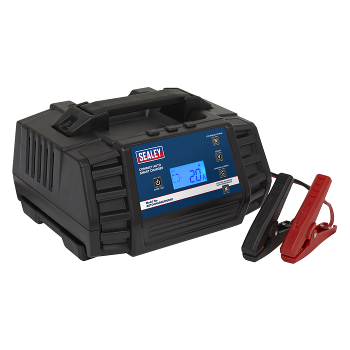 Sealey AUTOCHARGE1200HF Compact Smart Charger & Maintainer 12A 9-Cycle 12/24V Lithium, Re-Boxed, Grade A, 12 Months Warranty