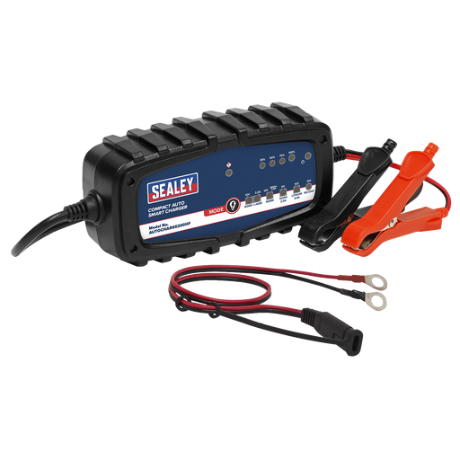 Sealey AUTOCHARGE200HF Compact Smart Trickle Charger 2A 9-Cycle 6/12V - Lithium